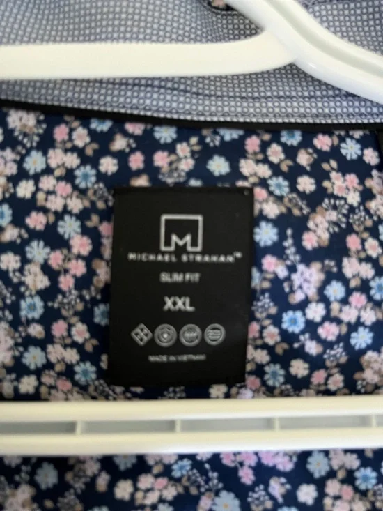 Michael Strahan Slim Fit Floral Short Sleeve Shirt XXL - Picture 3 of 4